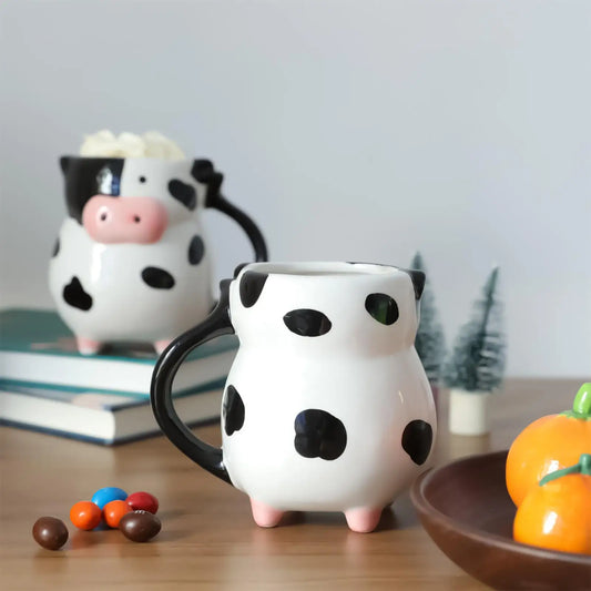 Cow pattern mug dimensions and 20oz capacity specifications